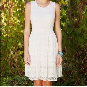 Matilda Jane Womens Size 6 Hello Lovely Smile Sweetly Cream Lace Dress
